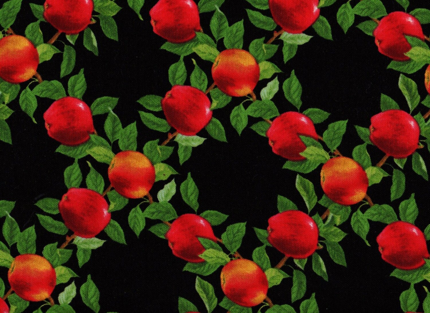 Apple Fabric Red Apple Fabric Apples Fabric by thebusybeequilting