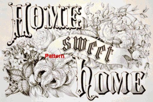 Home sweet home. Counted Cross Stitch Pattern. PDF Files. Free shipping.