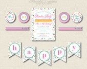 PRINTABLE PARTY COLLECTION -- Sprinlkes Party Collection -- Mirabelle Creations