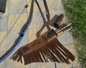 Traditional Archery Quiver & Armguard Set, Crossbody Side Quiver by Mystic Quivers