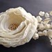 OOAK - Rustic Ivory Bridal Hair Piece - Bridal Hair Flower Wedding Accessories Cream Beige Chiffon Lace Vintage Garden Wedding