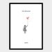 Minimalist Art Print, Modern Poster, Minimalist Typographical Poster, Modern Typography, Girl With the Bird