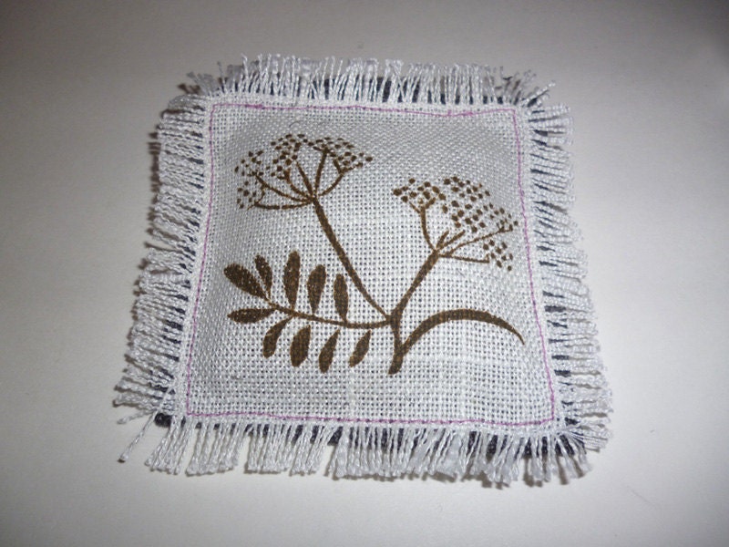 Three upcycled fabric lavender sachet