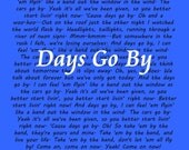 Keith Urban Days Go By Lyric Poster Collage