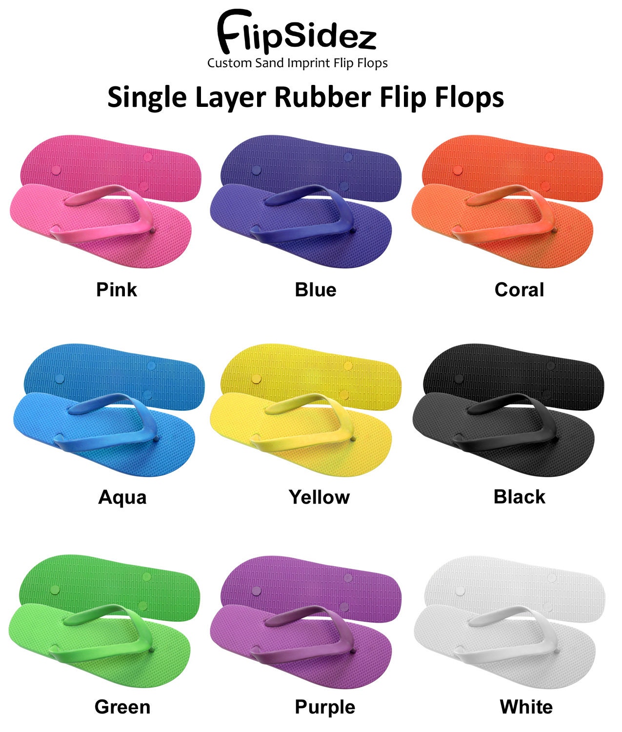Don't Worry Be Happy Flip Flops - The Original Sand Imprint Flip Flops