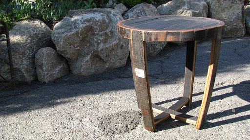 Whiskey Barrel Side Table