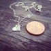 Graduation Gift - Sterling Silver Petite Heart Initial Necklace  - All Sterling Silver - Personalized Gift, Everyday Jewelry