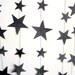 Black Paper garland, glitter black stars banner, 8ft paper decoration, engagement, anniversary party, handmade