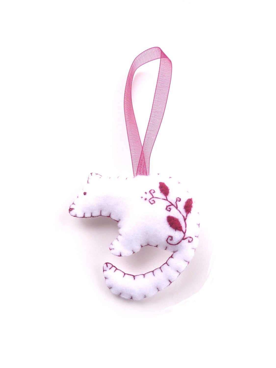 Burgundy chipmunk ornament number 148