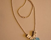 Justin Bieber Heart Bead Ball Chain Fan Necklace