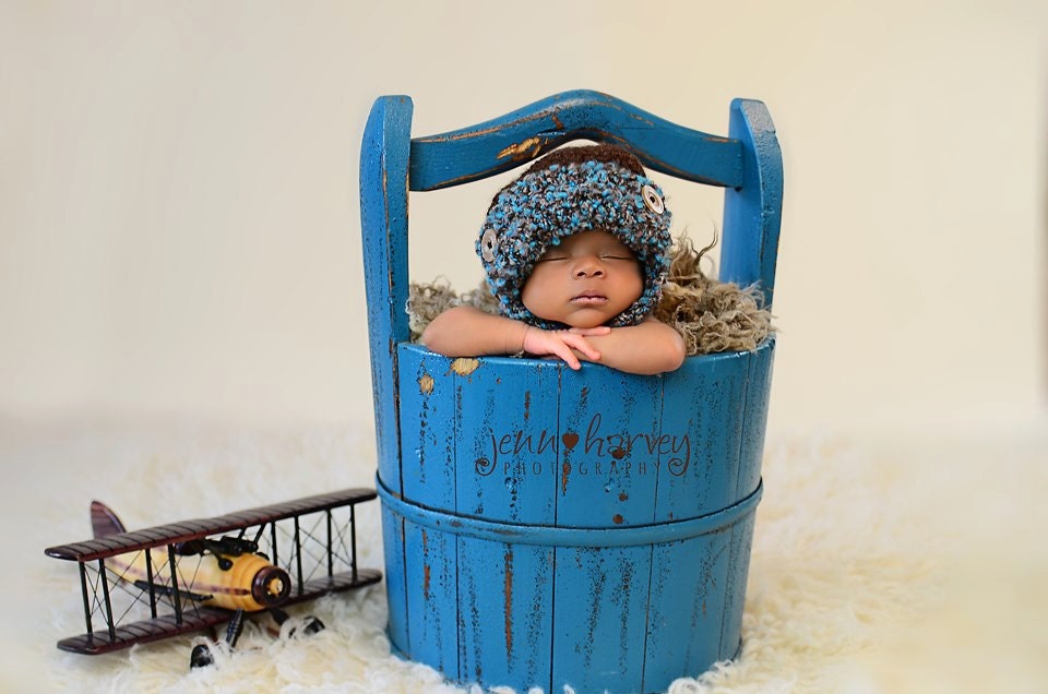Boy's Aviator Cap, Newborn Newsboy Hat