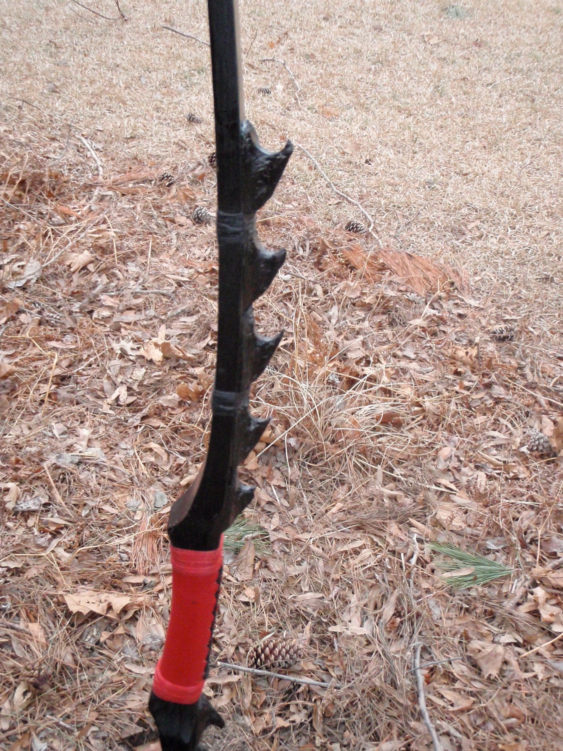 The Dragon Hunter bow, 45lb at 28", Hickory selfbow with American Alligator, traditional wood archery bow