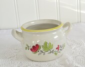 Stoneware jar vintage Swedish Gefle Uppsala Ekeby rustic pot with handles