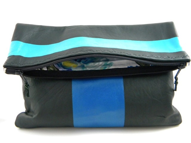SALE/LAST ONE - Double Crossed Leather Statement Clutch