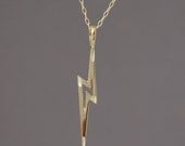 Gold Lightning Bolt Necklace also in Silver