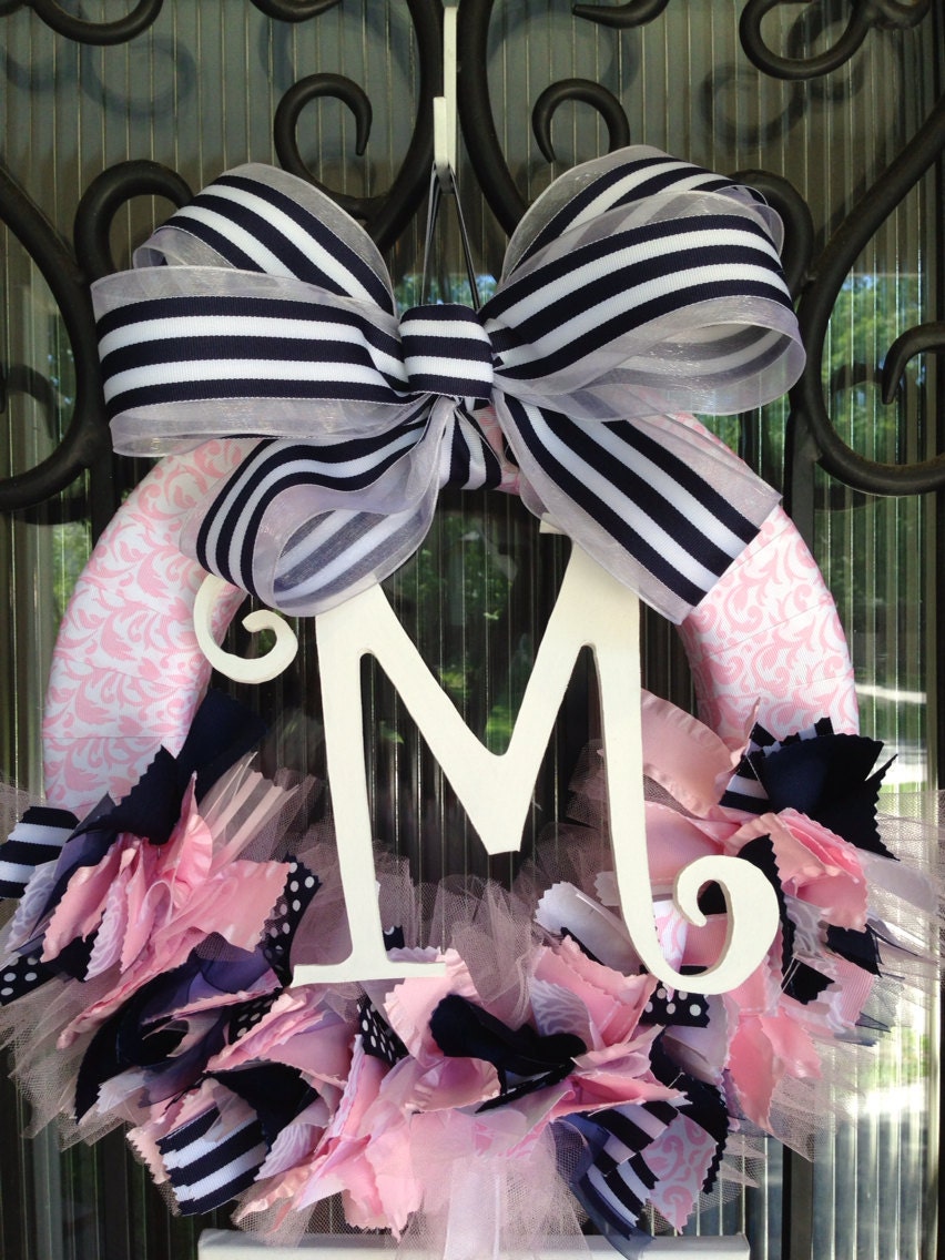 Baby Ribbon Wreath, Nursery, Hospital Door, Baby Shower