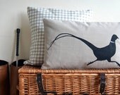 Pheasant Silhouette Cushion Cover, English Country