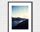 Art Photography Print Think Big, Dream Bigger Mountain and Water Scenary - A4 or 8x10