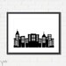 Art Print Black on White City Archival Print A4 or 8x10