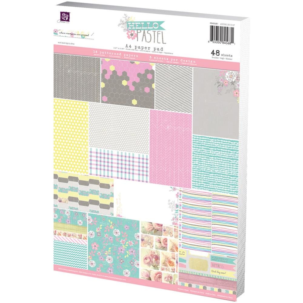 in STOCK Prima HELLO PASTEL Novel A4 paper pad - cardstock collection - New Release