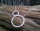 Maria Necklace / Hammered Silver Circles
