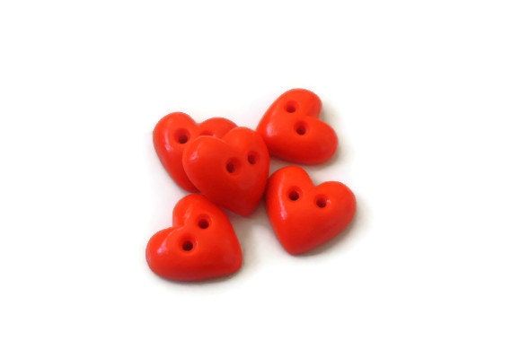 Orange Heart buttons
