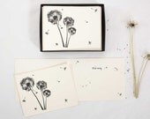 Letterpress Dandelion Cards-Stationery-Box Set of 10