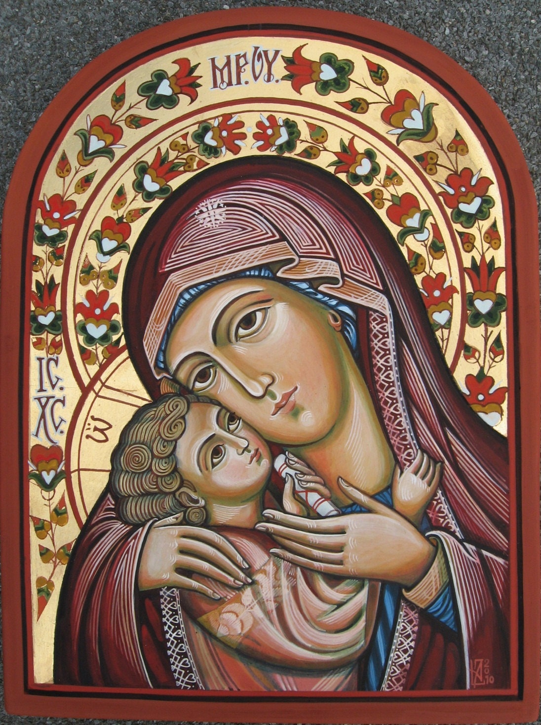 Mother of God with The Child Jesus. Orthodox icon handmade painted. Made only on demand