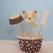 12 Dog Bone Food Cupcake Toppers