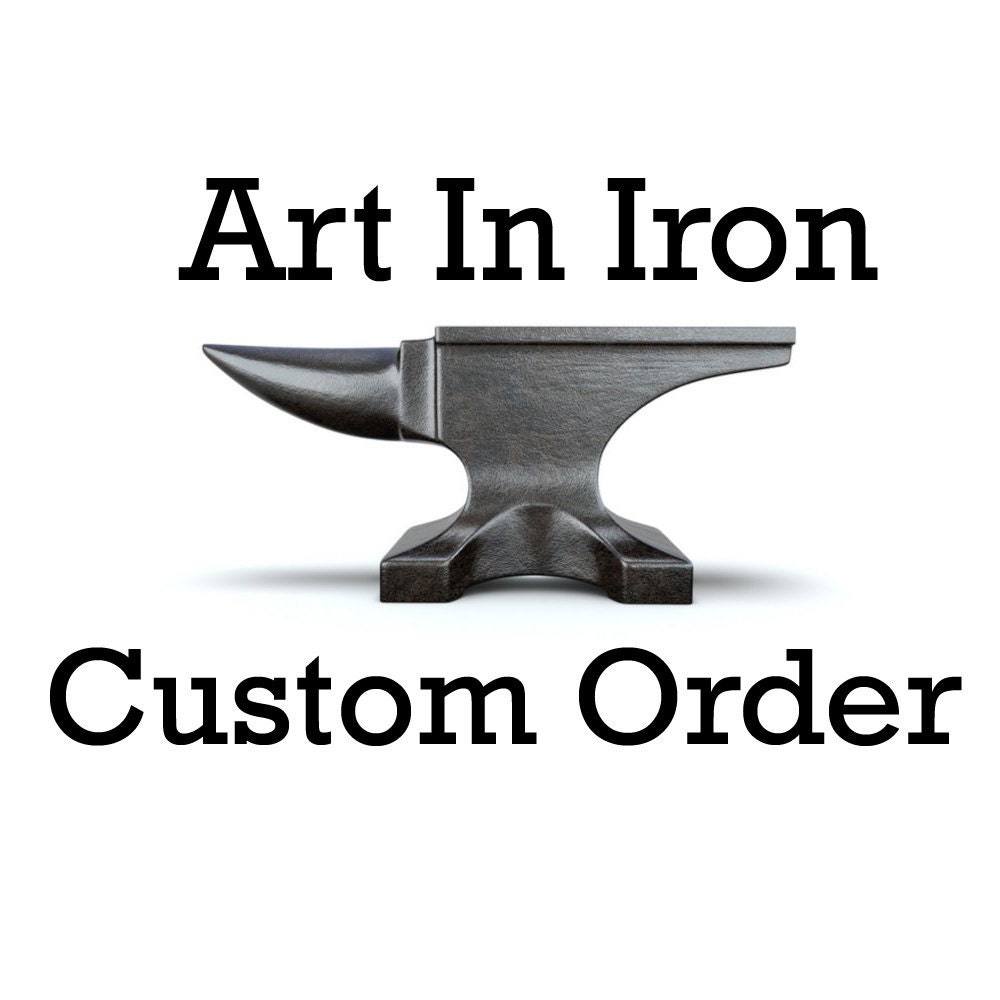 Custom Order:  Modern Utility Rack, Forged Hooks, Made by Mike Hill, Artist Blacksmith
