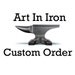 Custom Order:  Modern Utility Rack, Forged Hooks, Made by Mike Hill, Artist Blacksmith