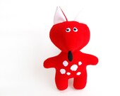 Stuffed animal Red Fox Toy Children plush toy mushroom