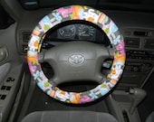 Elephant Caravan Steering Wheel Cover