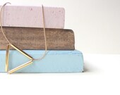 Geometric triangle necklace, gold neklace, minimal jewelry. Triangle pendant