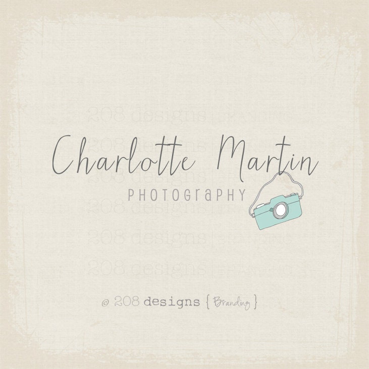 Premade Logo and Watermark - Photography - Sketched Camera  (1282)