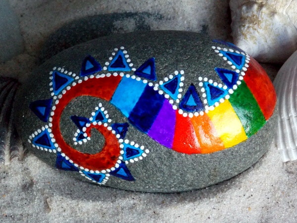 Lived By the Sea / Painted Rock/ Sandi Pike Foundas / Cape Cod