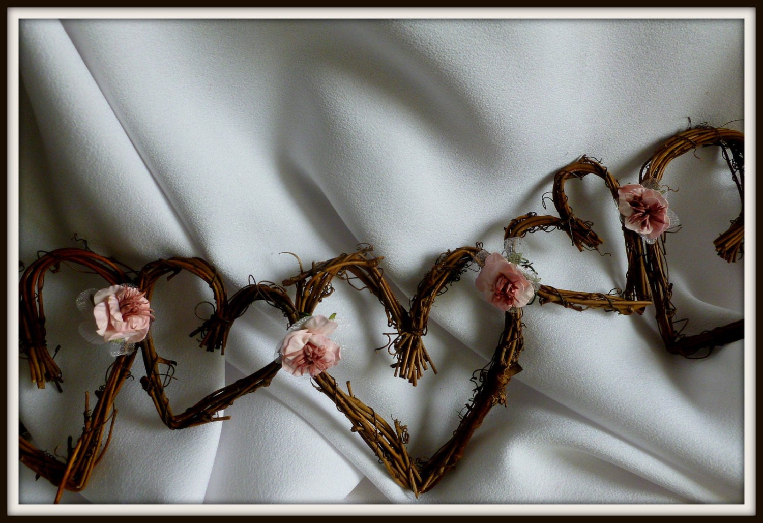 Vine Wedding Garland, Rustic Decorations, Wild Flower, 5ft Long