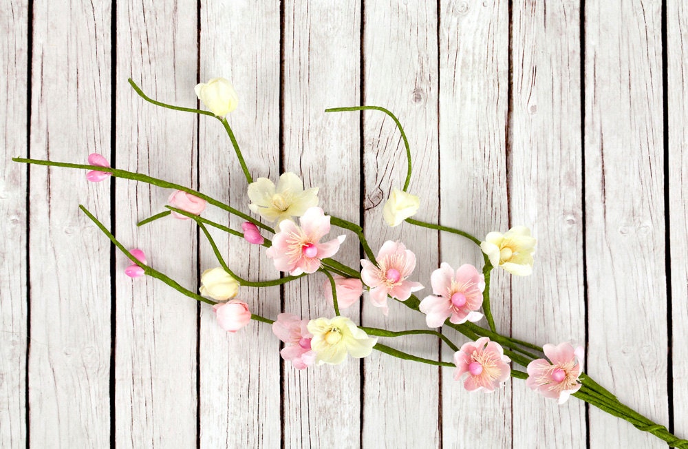 Fairy Rhymes Fabric Flower Vine 8" for Scrapbooking and Paper Crafts by Prima Marketing