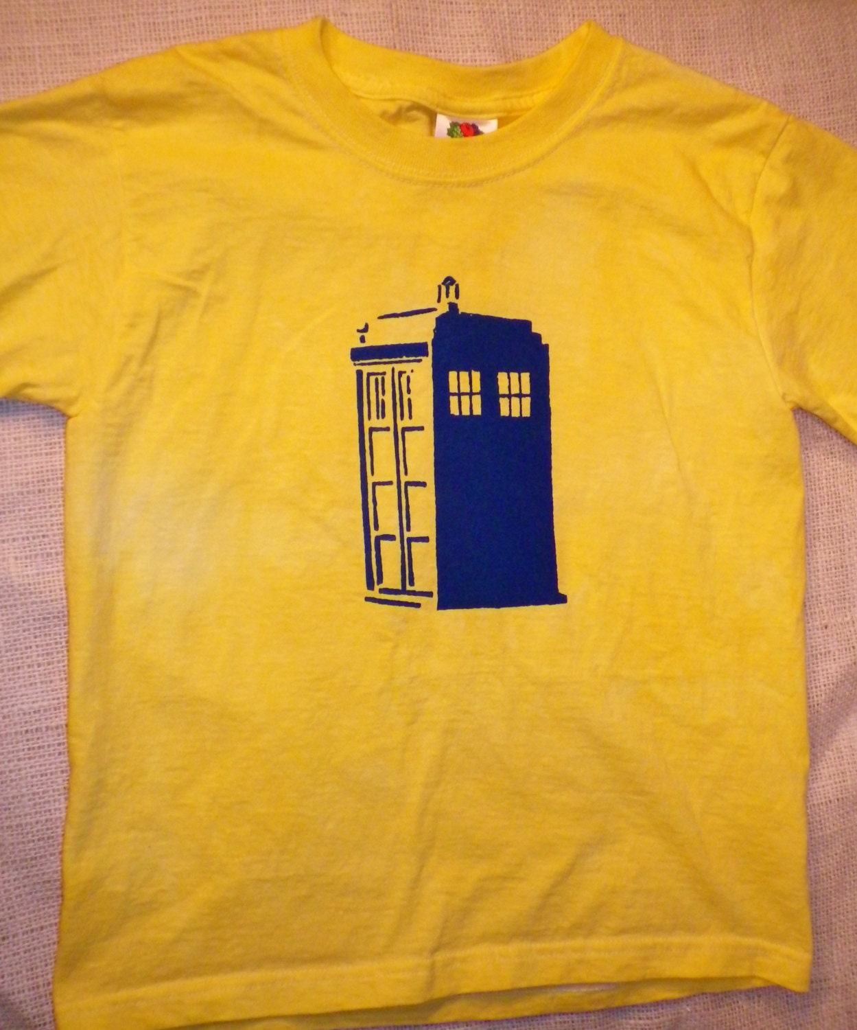 Doctor Who TARDIS Kids T-shirt Bright Yellow