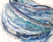 Art Yarn Bundle - 10 yards of Fiber in Pacific Color Way