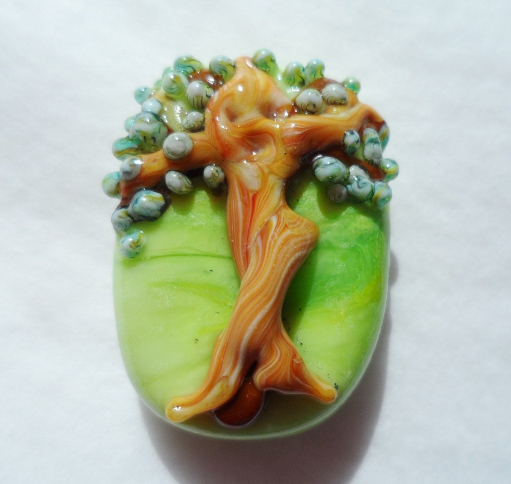 Spirit tree - handmade lampwork focal bead