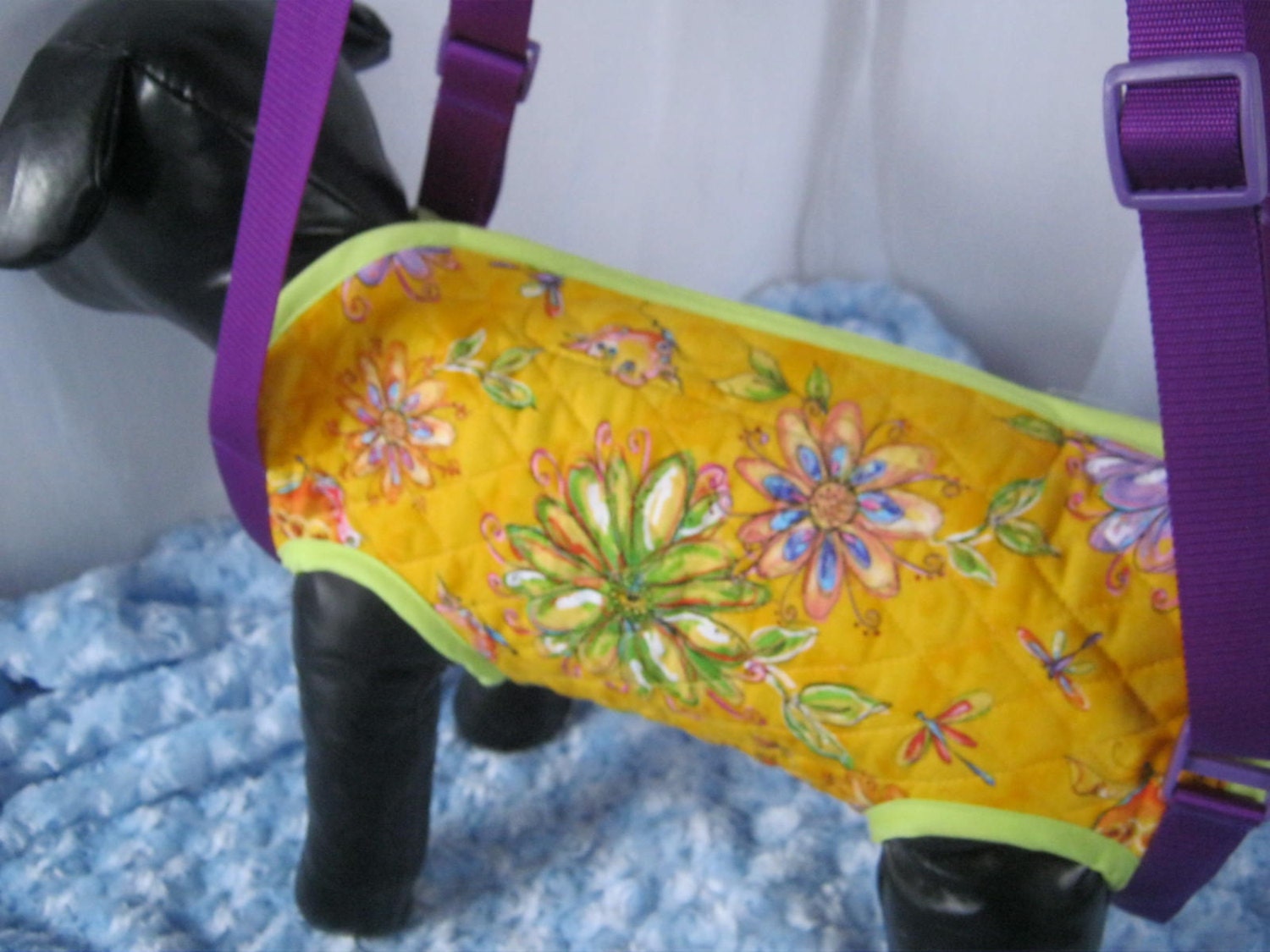 Puppy Purse in Yellow and Green Sz MED