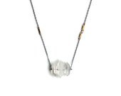 triple quartz point necklace
