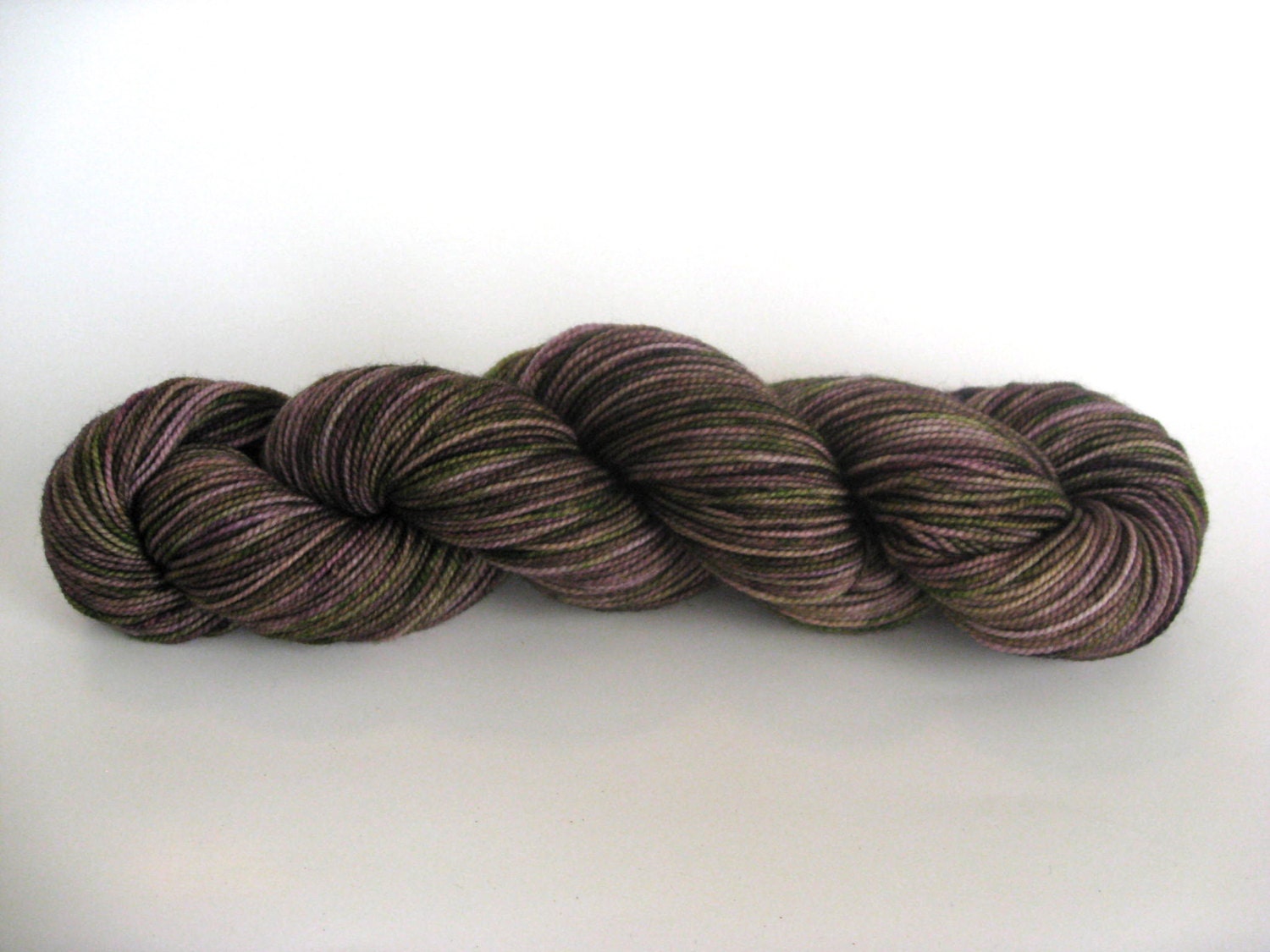100% Superwash Merino Sock Yarn - 400yds per 100g green purple