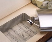 Vintage Book Safe & Whiskey Hip Flask - A History of Music