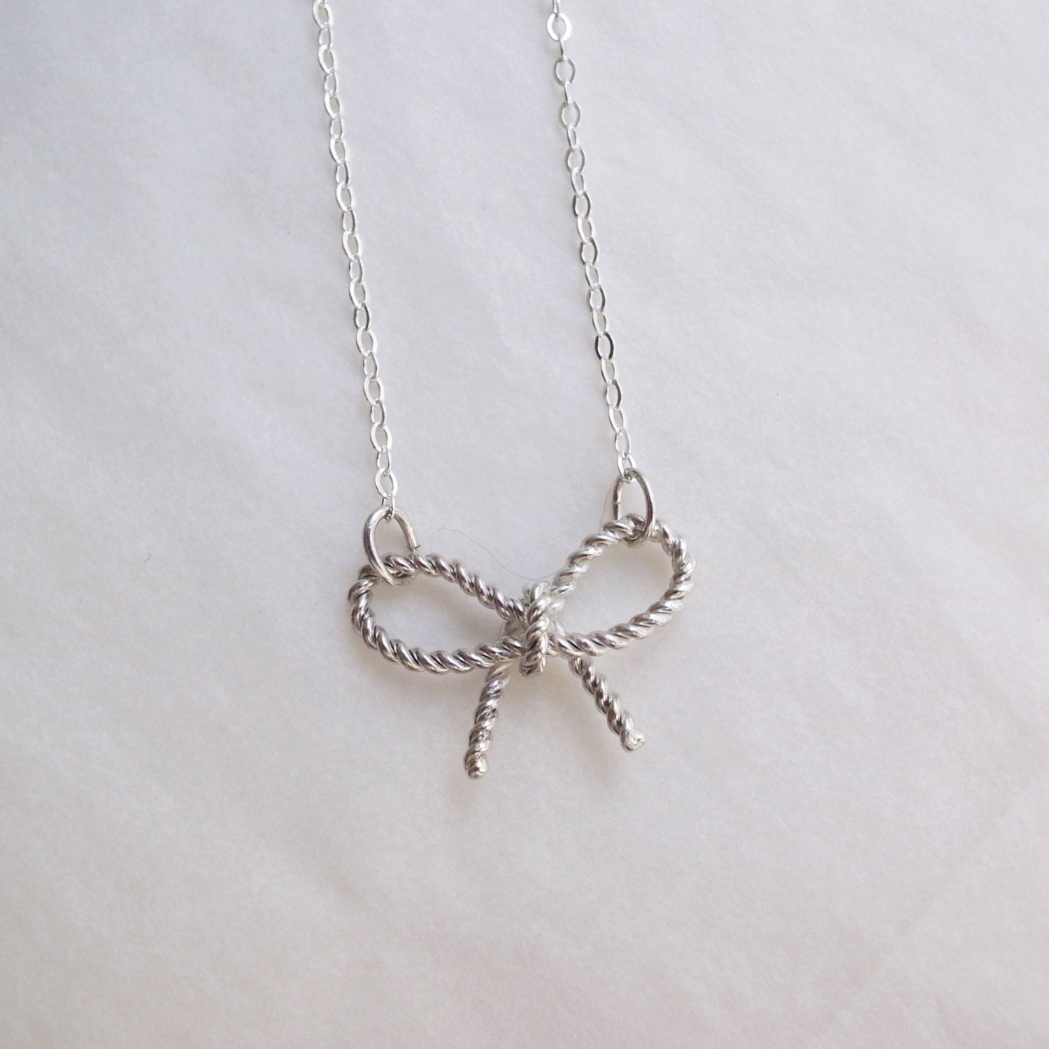 Bow pendant - Sterling silver