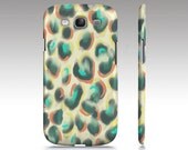 Samsung Galaxy s3 case, Galaxy S4 case, colorful leopard print design, abstract painting, coral aqua art for your phone