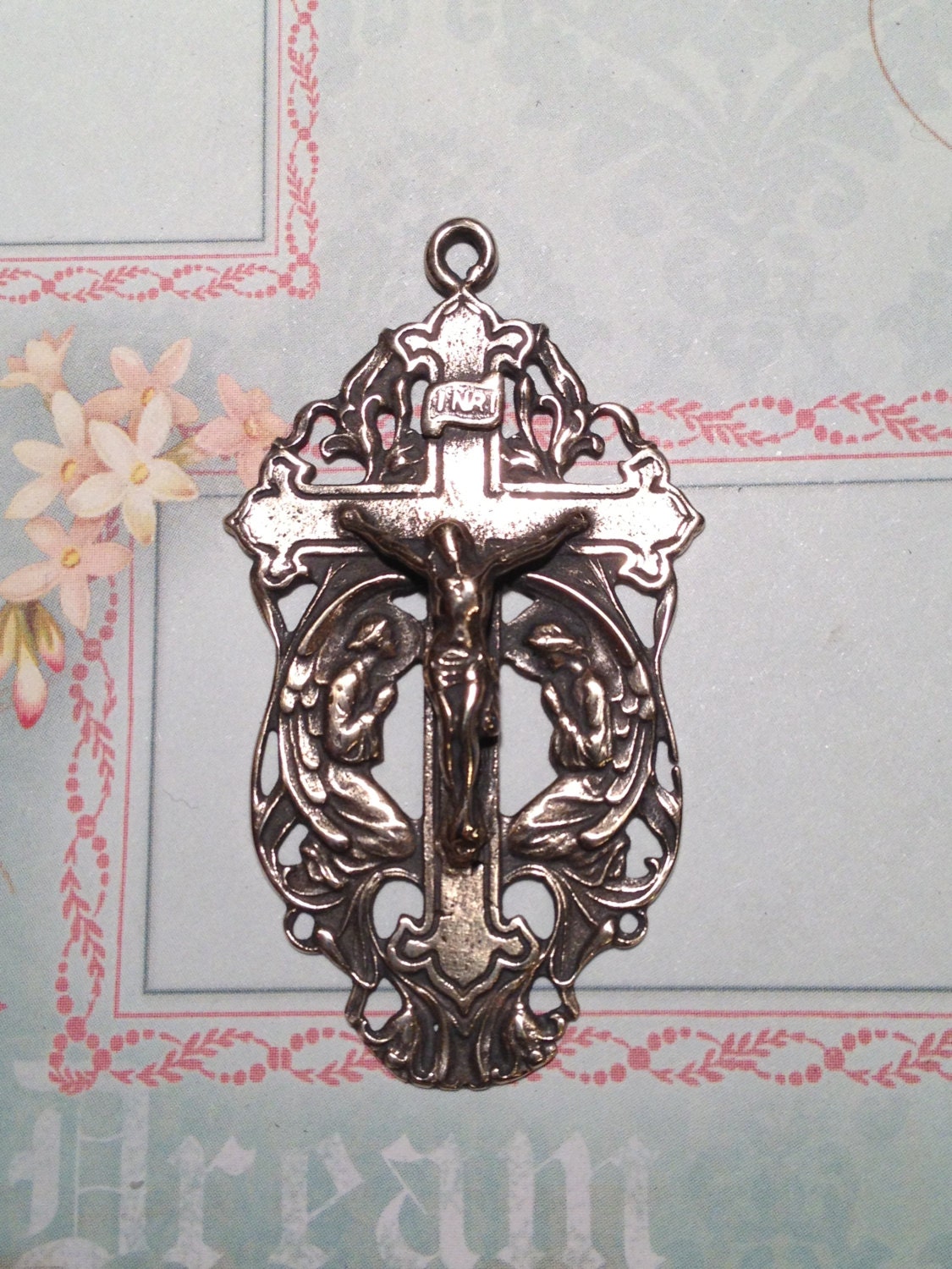 Holy Angels Crucifix Bronze Rosary Crucifix