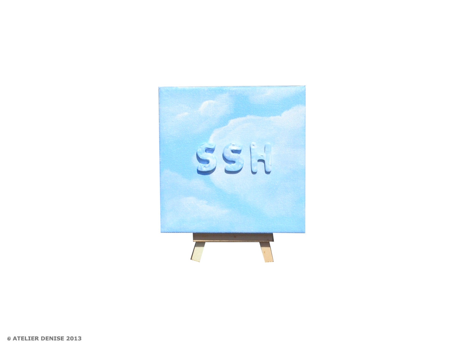 SSH Mixed Media Sky and Clouds Painting
