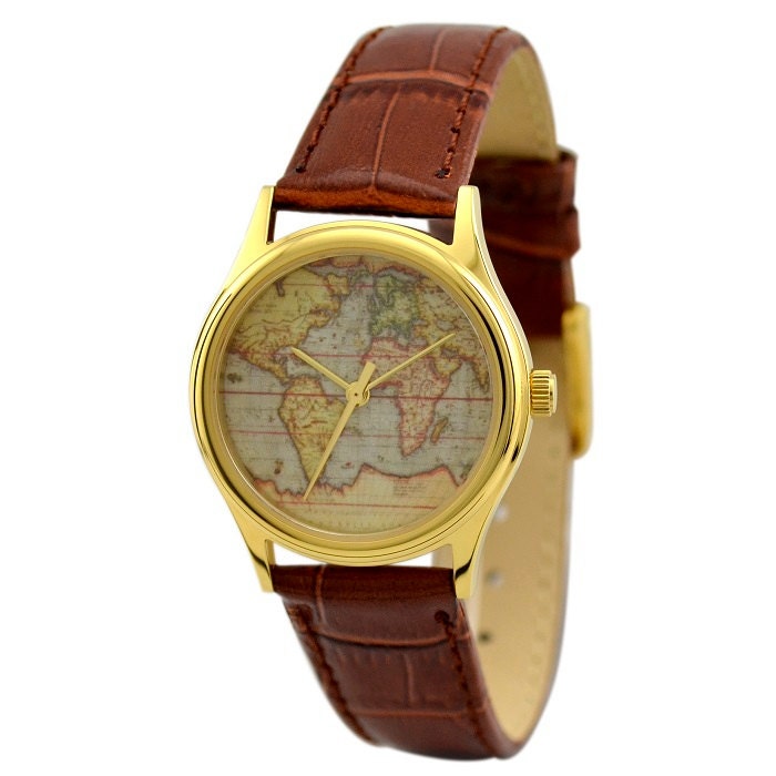 Ladies Vintage Map Watch (World 1)